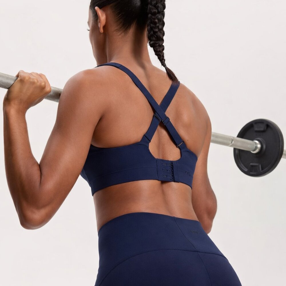 Oysho Navy Compressive Sports Bra Size Small